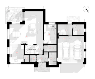 "Egija" ir divstāvu vienslīpju jumta māja ar 4 istabām, piemērota ģimenei ar 4-5 cilvēkiem.