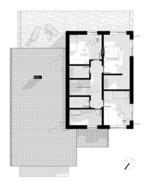 "Normunds" ir neparasta, divstāvīga vienslīpju jumta dzīvojamā māja ar četrām istabām, paredzēta 4 -5 vai vairāk cilvēku ģimenei.