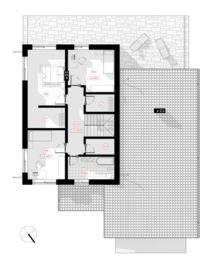 "Normunds" ir neparasta, divstāvīga vienslīpju jumta dzīvojamā māja ar četrām istabām, paredzēta 4 -5 vai vairāk cilvēku ģimenei.