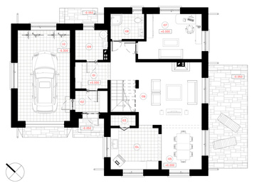 Ekonomiska, estētiski pievilcīga, A + energoefektivitātes klases divstāvu dzīvojamā māja ar četrām istabām 4-5 cilvēku ģimenei
