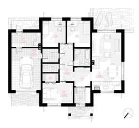 Ekonomiskas un kompaktas vienstāvu mājas projekts "Laura" | NPS Projektai