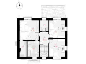 Divstāvu dzīvojamās mājas projekts "Madara"