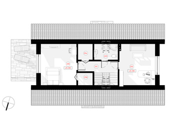 Mājas projekts "Eduards" izceļas ar oriģinālo plānojumu un dizaina risinājumiem