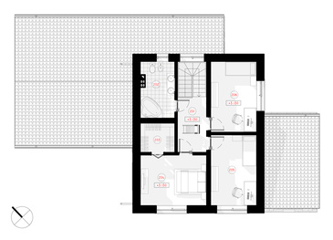 Modernā divstāvu māja "Lūcija" ir piemērota 4-5 cilvēku ģimenei