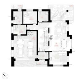 "Patriks"'ir divstāvu vienslīpju jumta mūsdienīga dzīvojamā māja ar četrām istabām