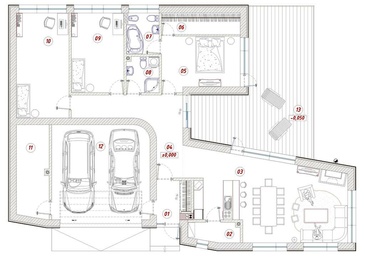 Šis mājas projekts, kā vairums projektu mūsu mājaslapā, tiek projektēts pēc klienta vēlmēm