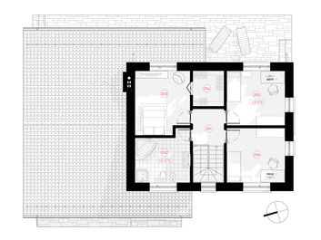 "Līva"ir vienstāvu mājas projekts ar vienslīpju jumtu un mansardu