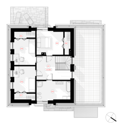 "Pēteris" 'ir divstāvu mājas projekts ar garāžu vienam spēkratam un četrām istabām