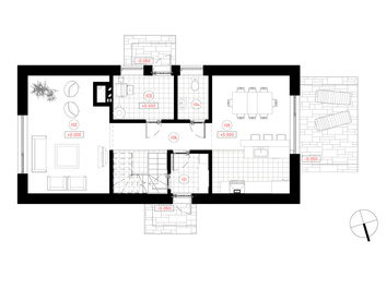 Mājas projekts "Eduards" izceļas ar oriģinālo plānojumu un dizaina risinājumiem