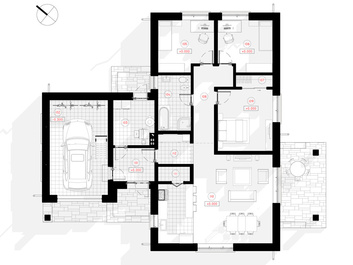 Kārlis ir vienstāvu dzīvojamās mājas projekts kompaktai, klasiska stila mājai | NPS Projektai