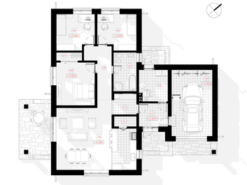 Kārlis ir vienstāvu dzīvojamās mājas projekts kompaktai, klasiska stila mājai | NPS Projektai